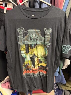 Black Graphic T-Shirt unisex tee annual Passholder Halloween horror nights XL